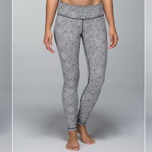 Lululemon Wunder Under Pant in Plush Petal Deep Coal Ghost